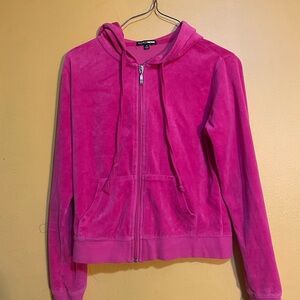 Fashion Nova Pink Velour Hoodie Set Size XS